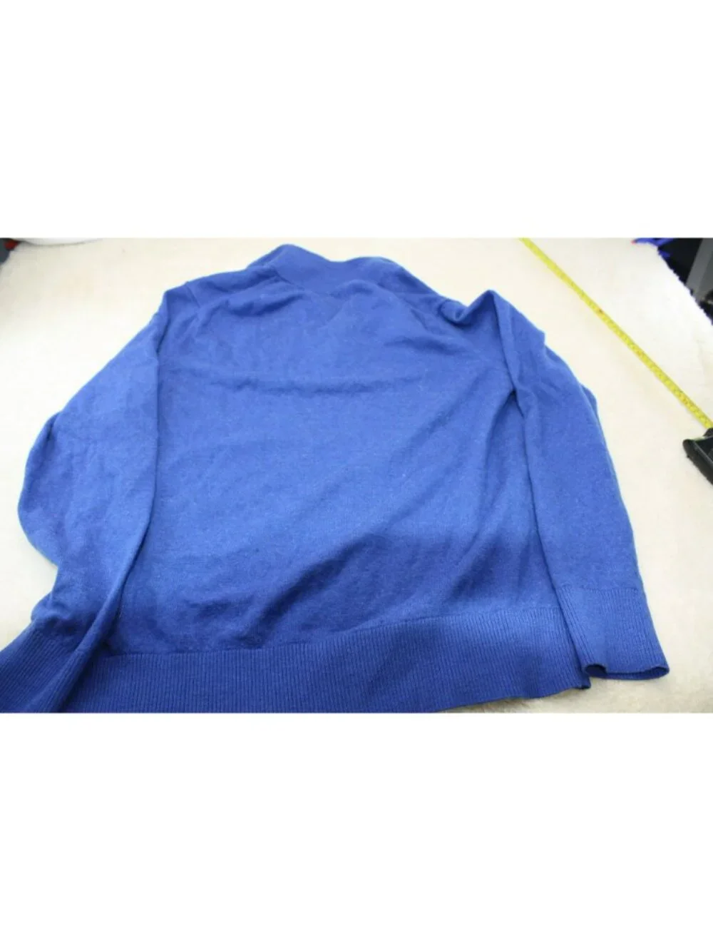 Banana Republic Mens Half-Zip Sweater Blue XL Merino Wool Casual Lightweight Pre